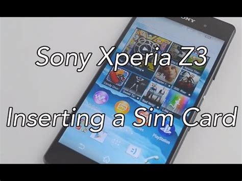 how to take sim out of sony xperia z3|Inserting SIM Card In Xperia Z3 Compact Tutorial .
